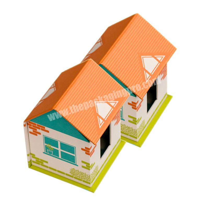 Christmas House Shaped Gift Paper Box Custom Unique Design