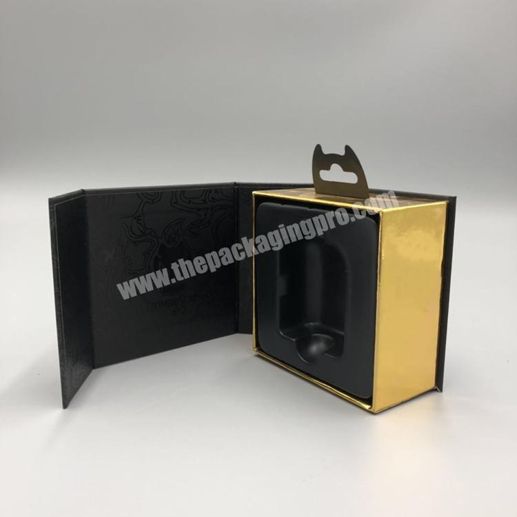 Color printing hang tab box, luxury hanging retail box packaging  earphone box