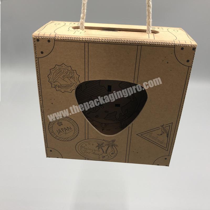 Corrugated Board Shoes Boxes Brown Portable Gift Clothing Packing Box for Christmas Wedding Party box