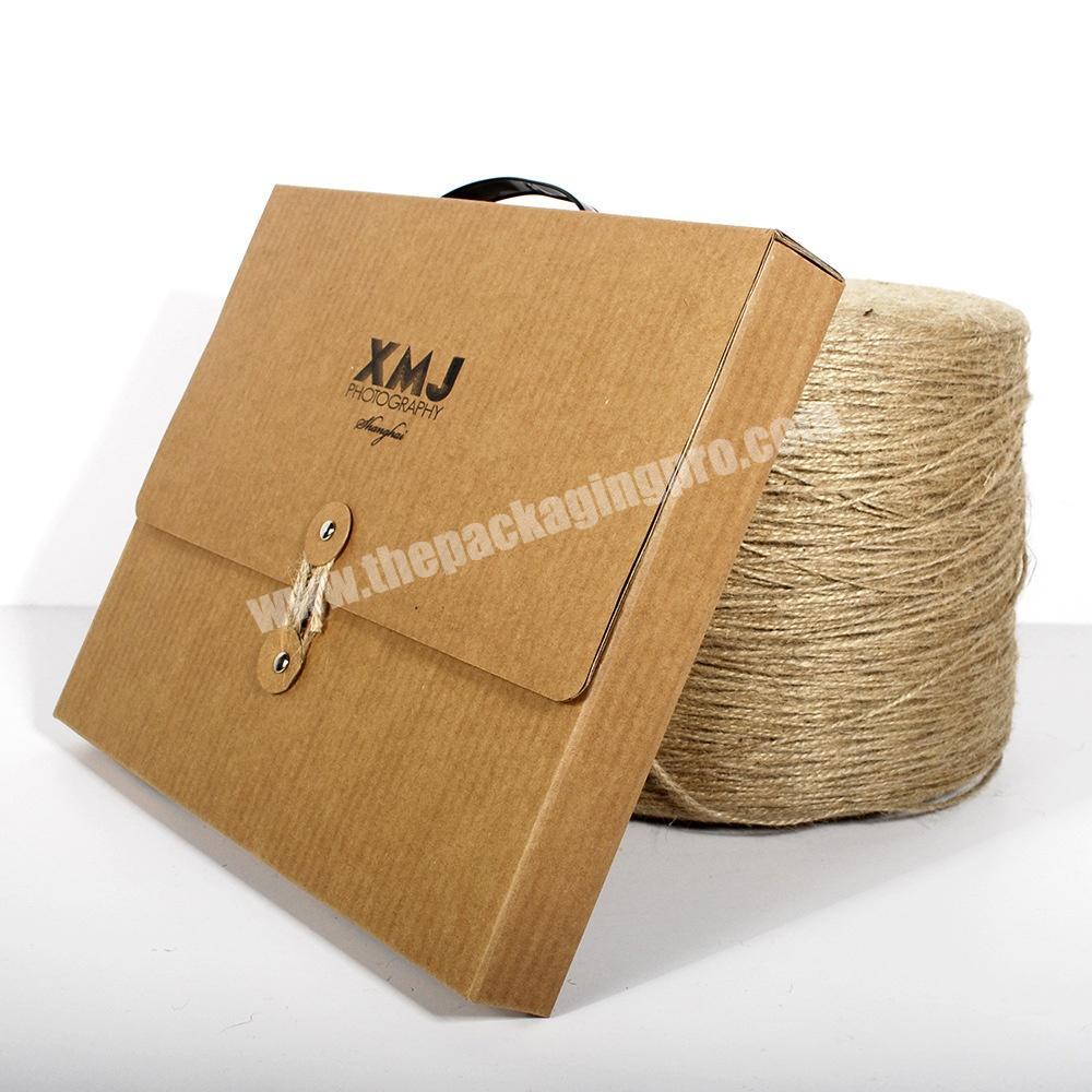 Corrugated Cardboard File  Document Package Box with Plastic Handle