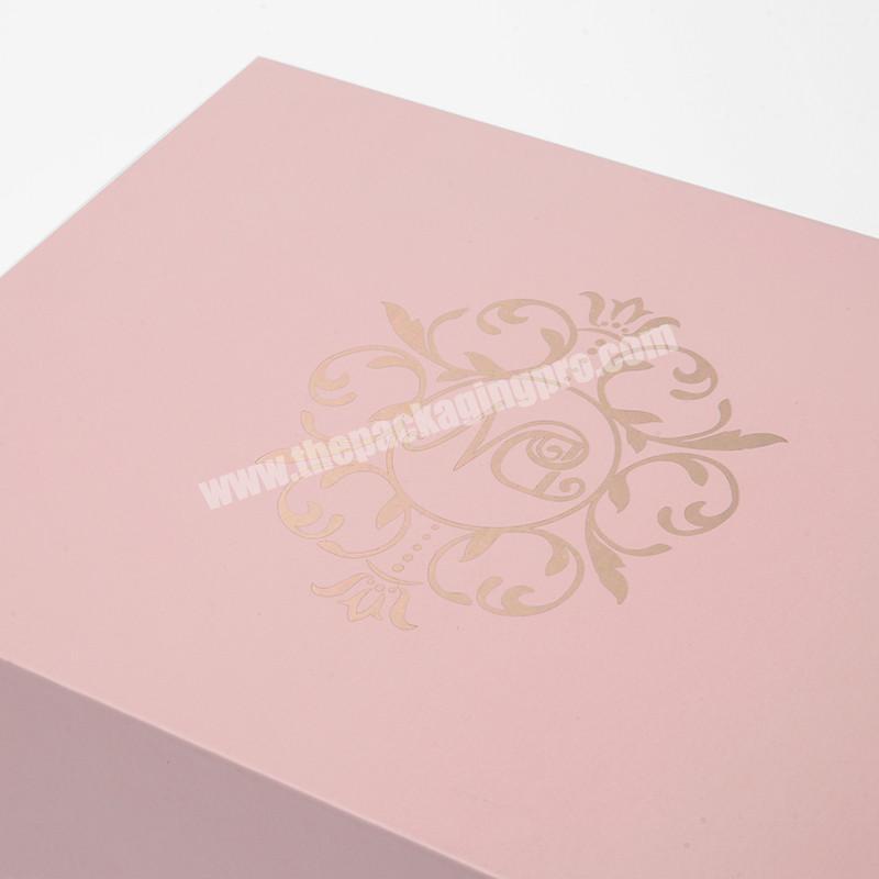 Custom Logo Premium Luxury Pink Cardboard Paper Gift Wig Hair Extension Magnetic Packaging Box