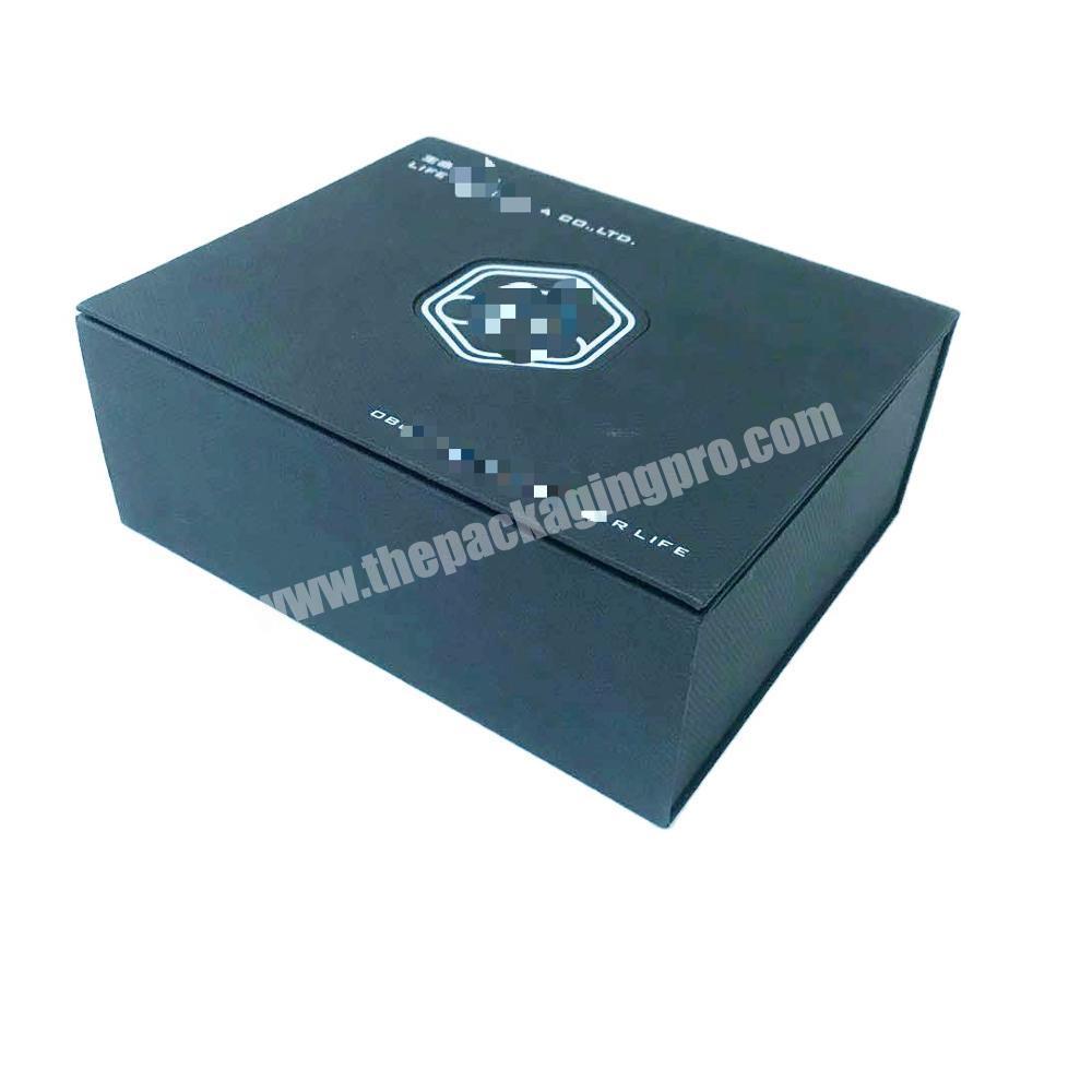 Face Mask Paper Packing Box With Blister Pack Inside Black Paper Gift Box