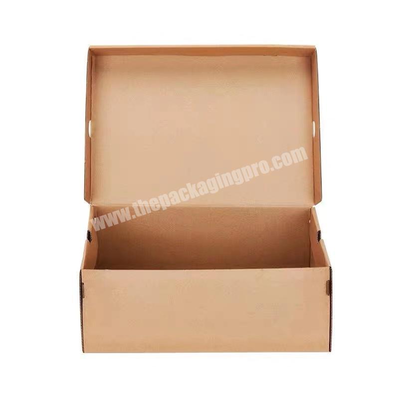 Factory Price Custom Corrugated Brown Paper Shoe Packaging Shipping Box