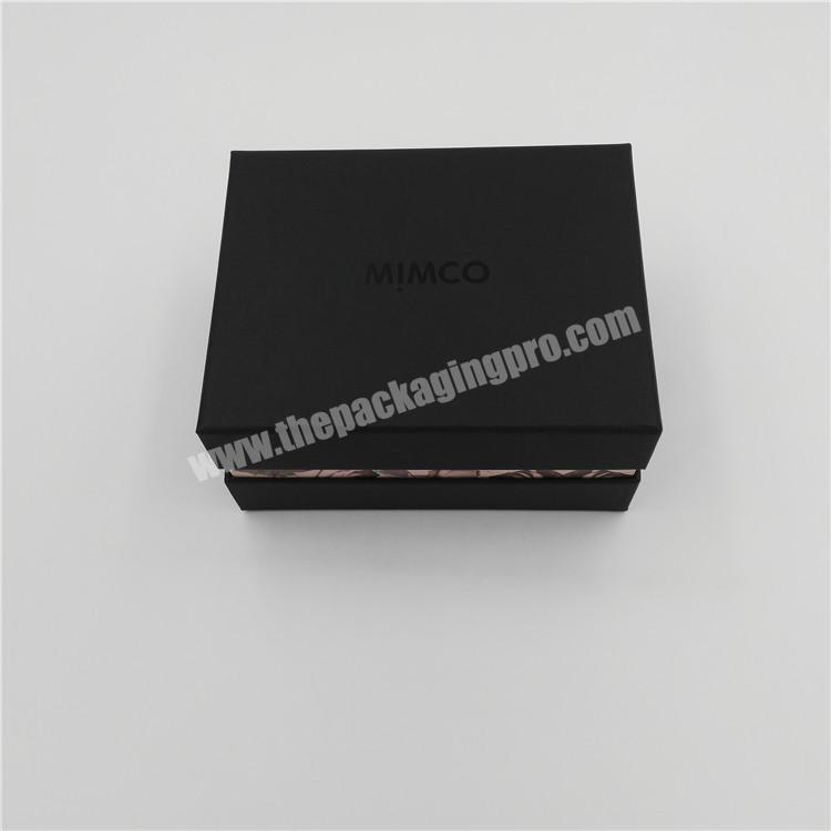 Gift Packaging Box Black Paper Gift Box top and bottom cardboard box custom recycle