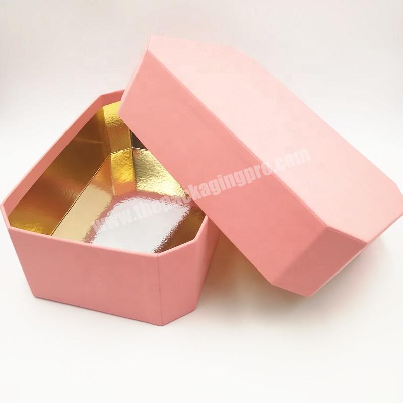 Handmade micro suede fabric covering cosmetic box with gold foil inside