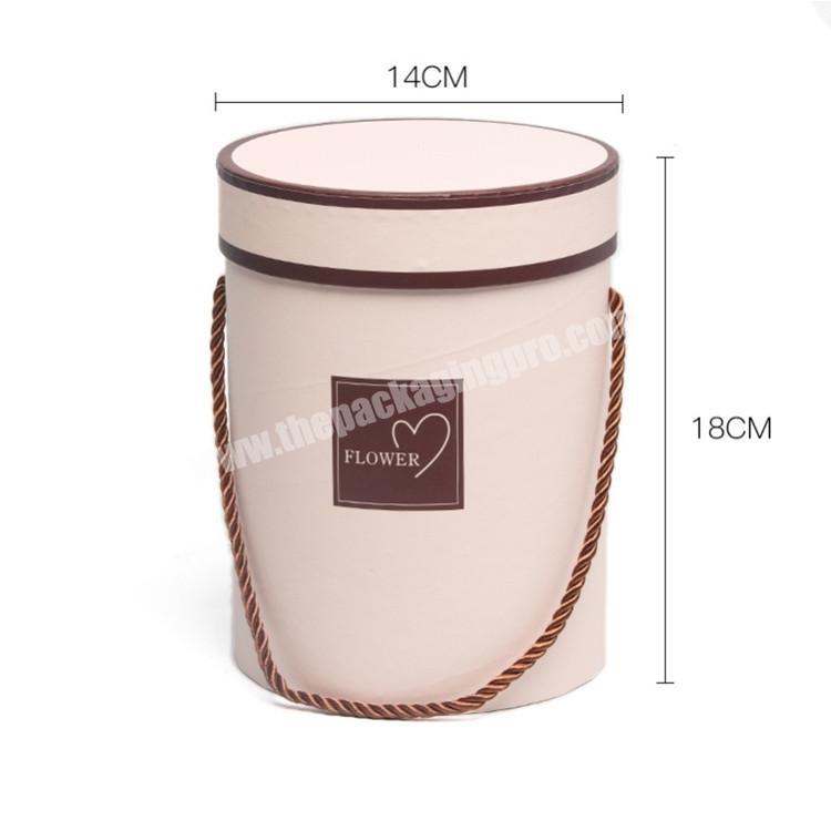 High quality custom cardboard paper cylinder rose packaging luxury round hat box for flowers