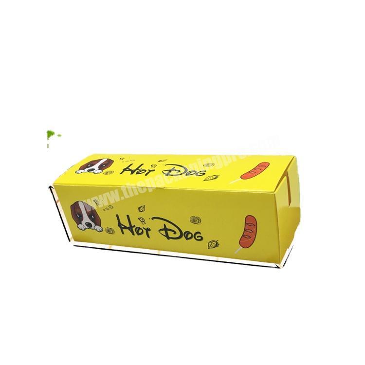 Hot dog snack kraft paper boxes with window