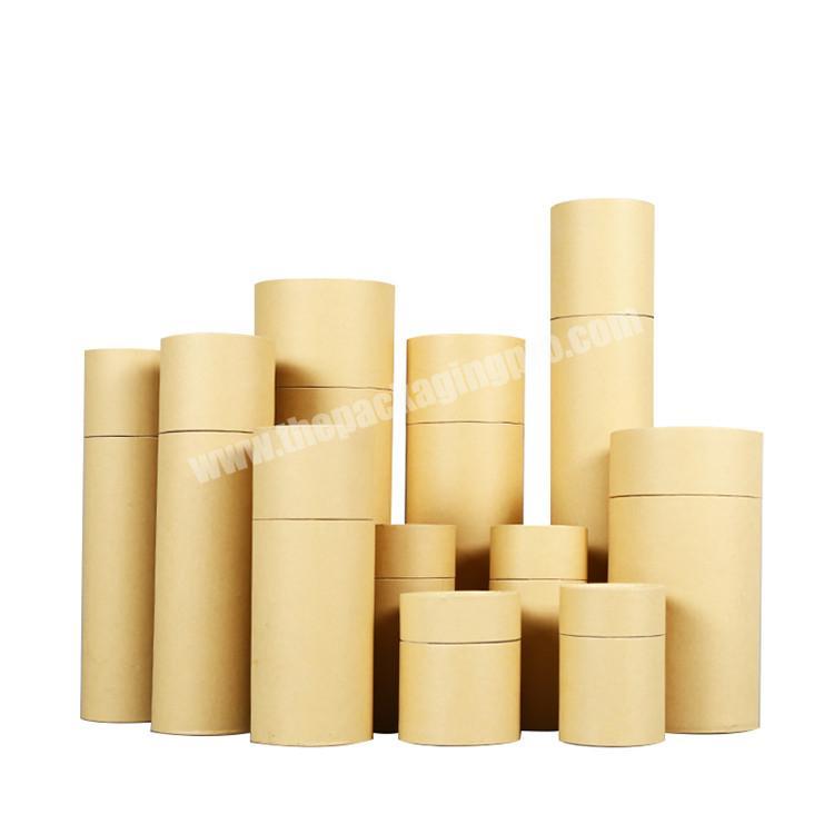 Luxury hard cardboard cylinder tube box,food grade paper tea gift paper packaging box