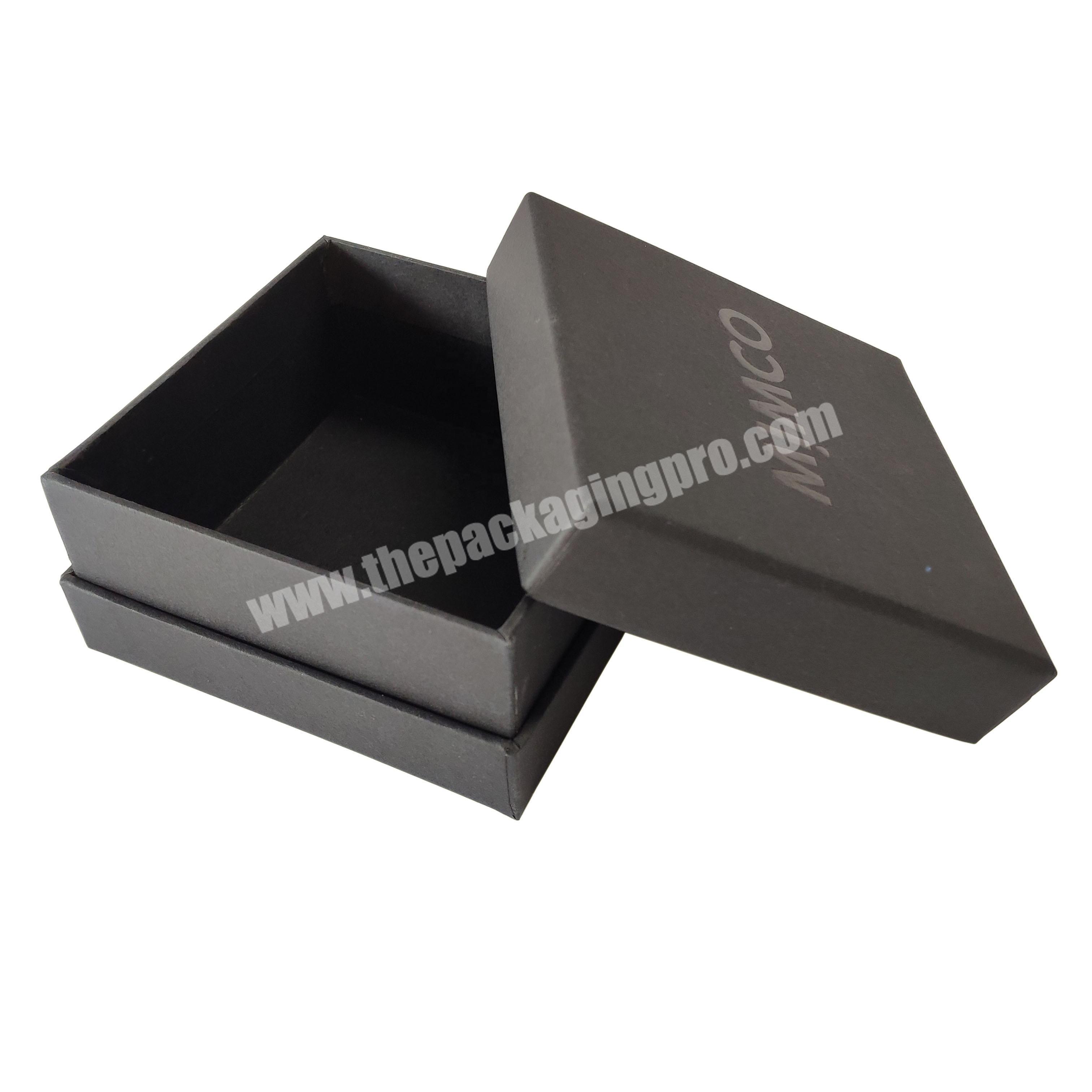 Matte black jewelry packaging box