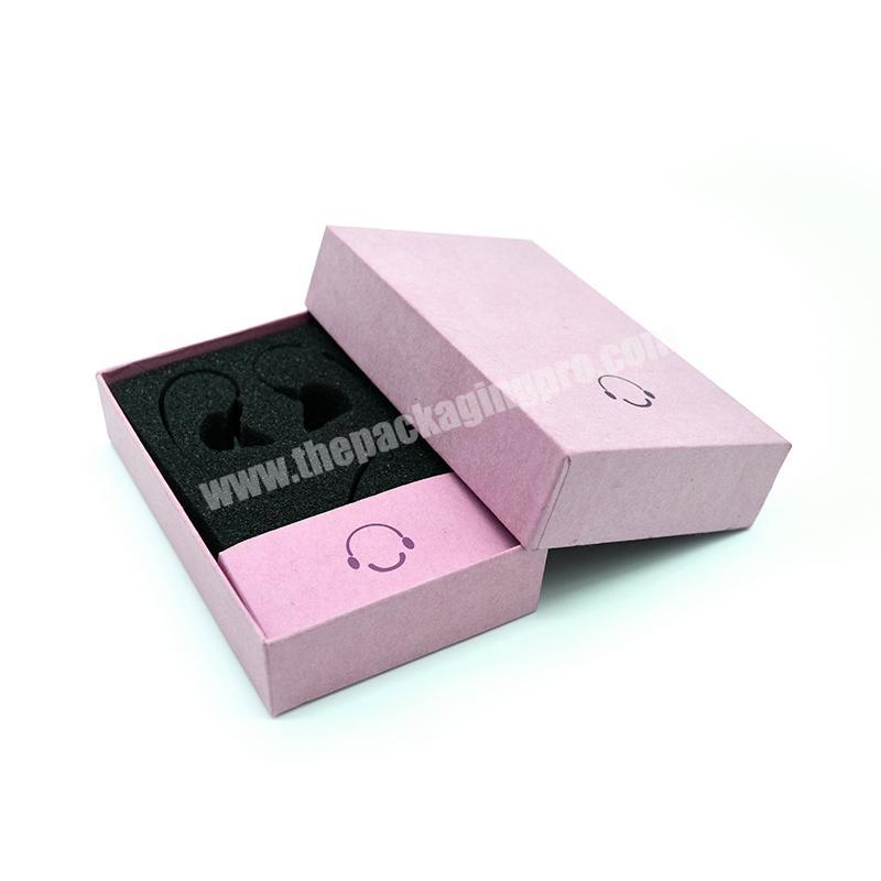 NanYue Customized pink kraft paper earphone assembly box