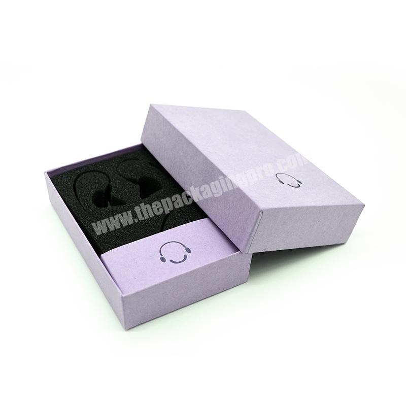 NanYue Light purple custom kraft paper electronic products earphone assembly box packing box