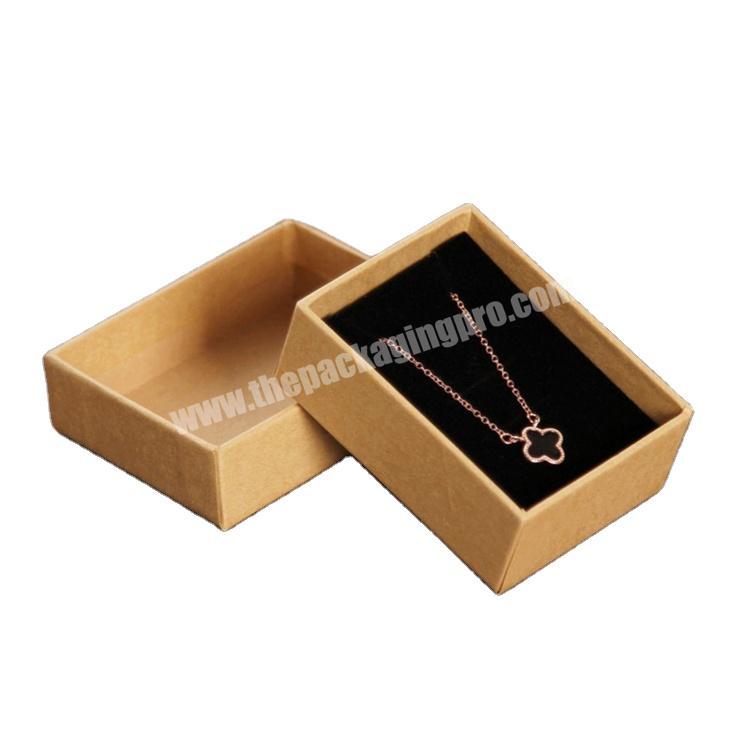 Wholesale luxury custom logo printed jewelry cardboard box necklace ring paper packing boxes