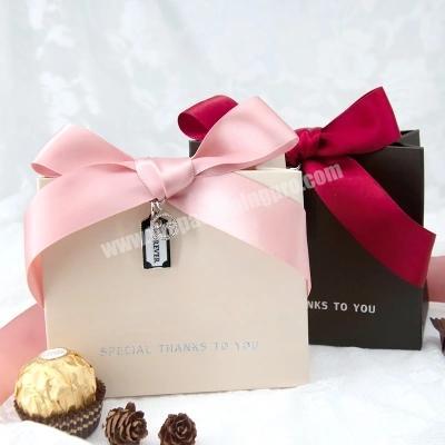 Wintop Gift box ribbon paper bag wedding candy box simple packaging box