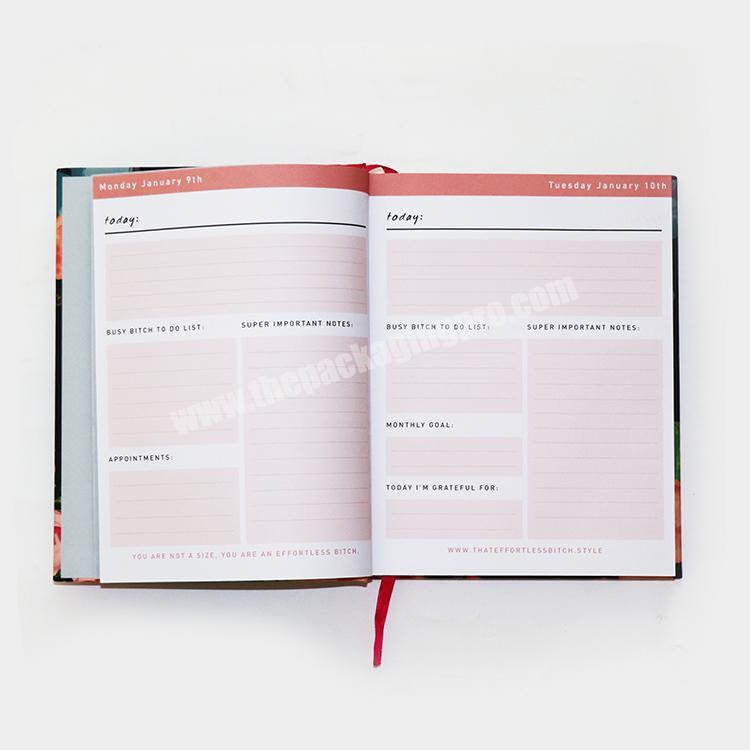 2020 Daily Planner Goals Weekly Agendas Planner Notebook Printing Service