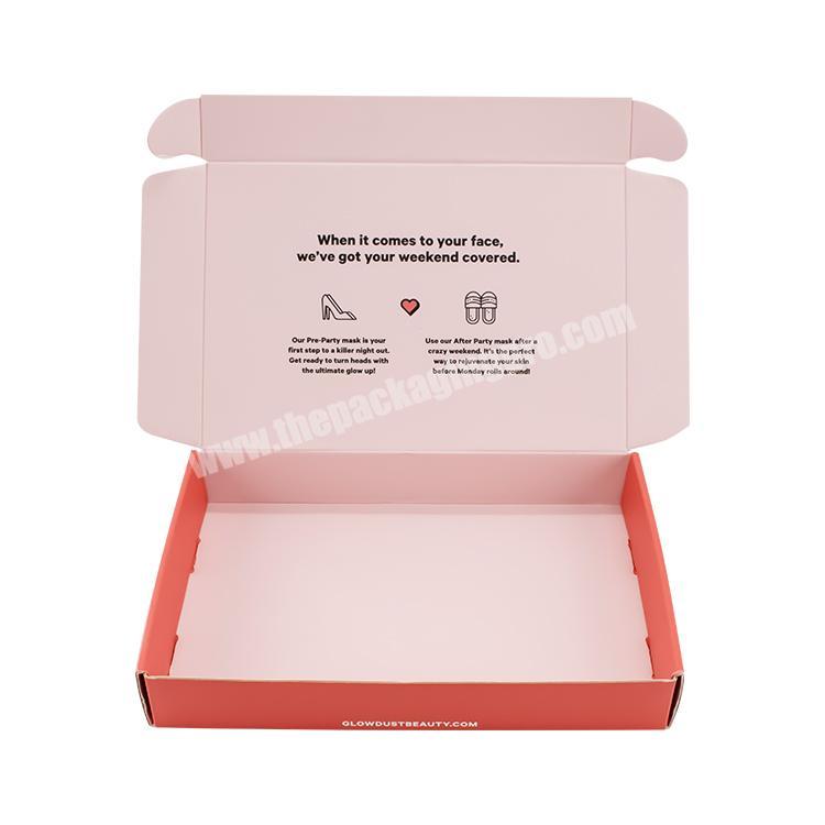 2020 Elegant Shipping Box Work Home Paper Gift Flat Pack Packaging Boxes Custom