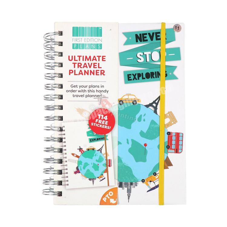 Accept Custom Hardcover Wire Planners Agenda 2022 2023 Organizer Custom Workout Planner Budget Planner Printing Logo