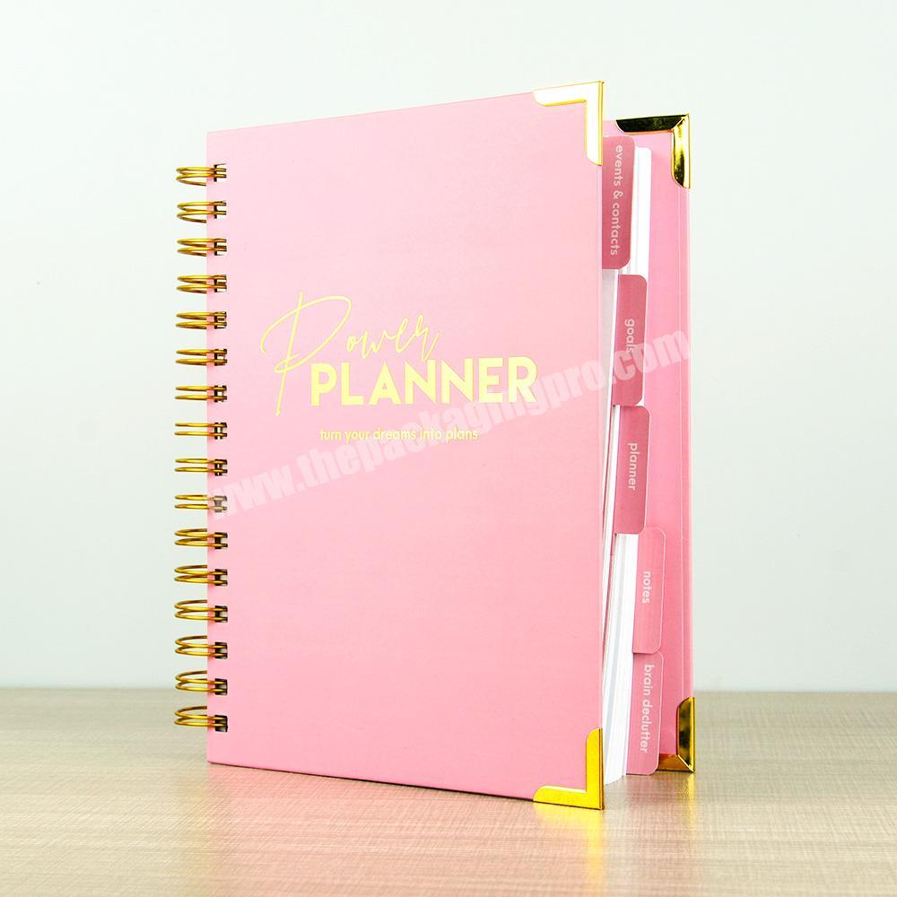 Book Printing Planner Journal Journals Custom Logo Notebook Agenda Diary Calendar Note Book Planner