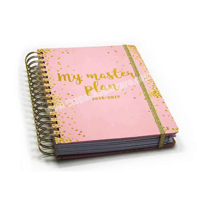 Bulk custom spiral notebook printing paper note book planner school
