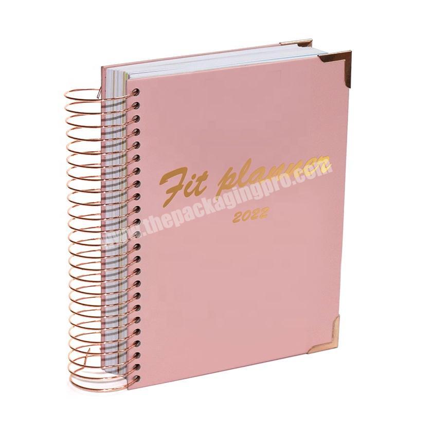 Custom A5 Printed Gold Wire Journal Note Book Printing With Logo