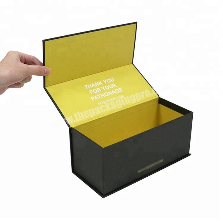 Custom Black Rigid Magnetic Closure Gift Box for Hair Packaging Boxes
