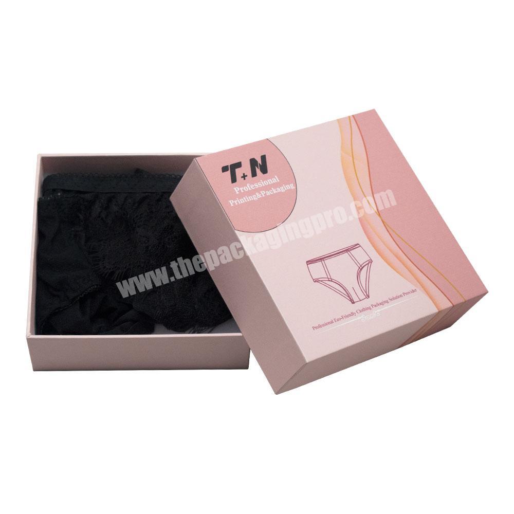 Custom Brand Logo Printed Eco-Friendly Lid and Base Rigid Paperboard Clothing Gift Packaging Box