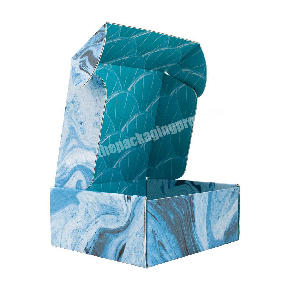 Custom Eco Friendly Color Printing Corrugated Carton marble Paper Packaging Shipping Box