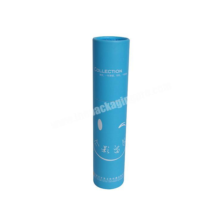 Custom Lid Design Blue Paper Round Sock Packaging Box for Sale