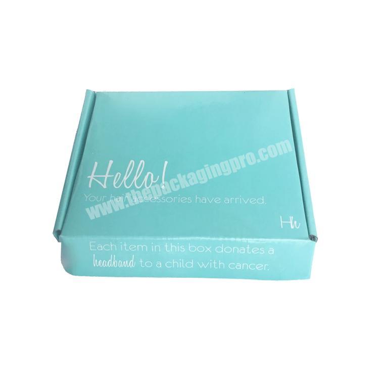 Custom Logo Cardboard Cartons Shipping Teal Mailer Box Print Cosmetic Set Cosmetics Mailing Skin Care Corrugated Packaging Boxes