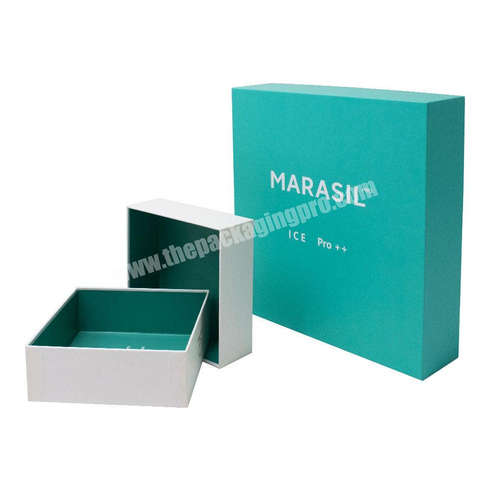 Custom Logo Luxury Design Matte Green Rigid Paper Cardboard Gift Packaging Paper Gift Box for Cosmetic