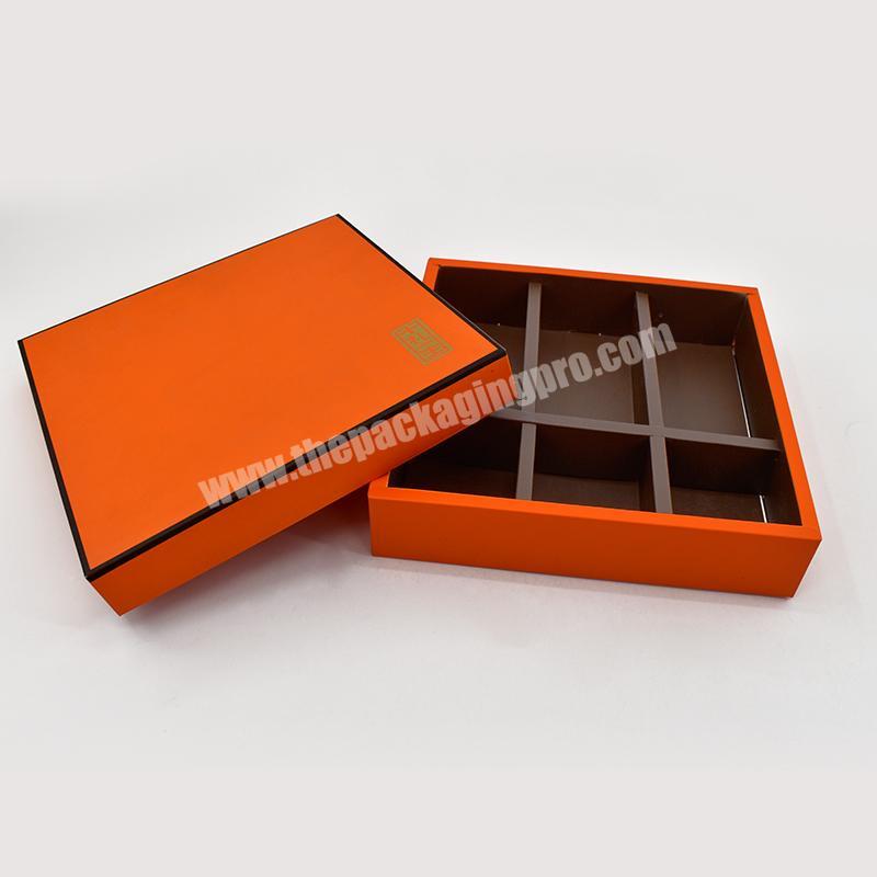 Custom Logo Orange Food Chocolate Packaging Valentine's day gift box Birthday Paper Box With Lid