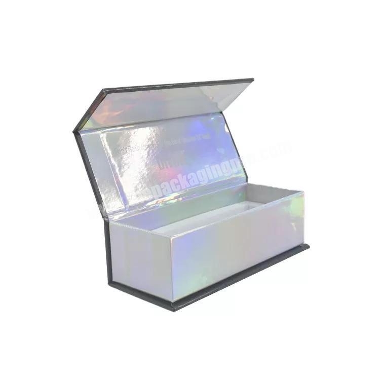 Custom Luxury Rigid Holography Paper Magnetic Closure Gift Box Unique cosmetic Perfume Packaging Box