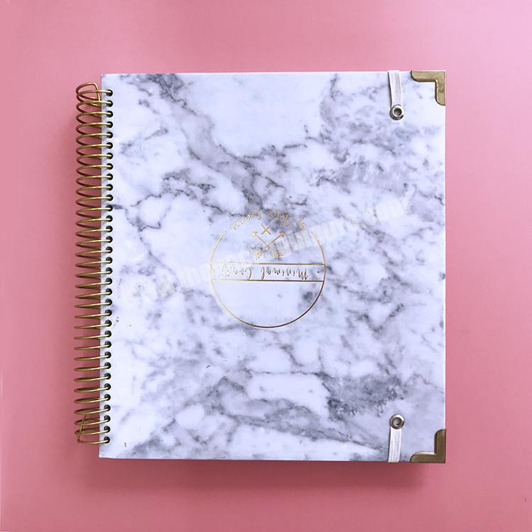 Custom Marble Colour Printed Hardcover Journal Book For Women