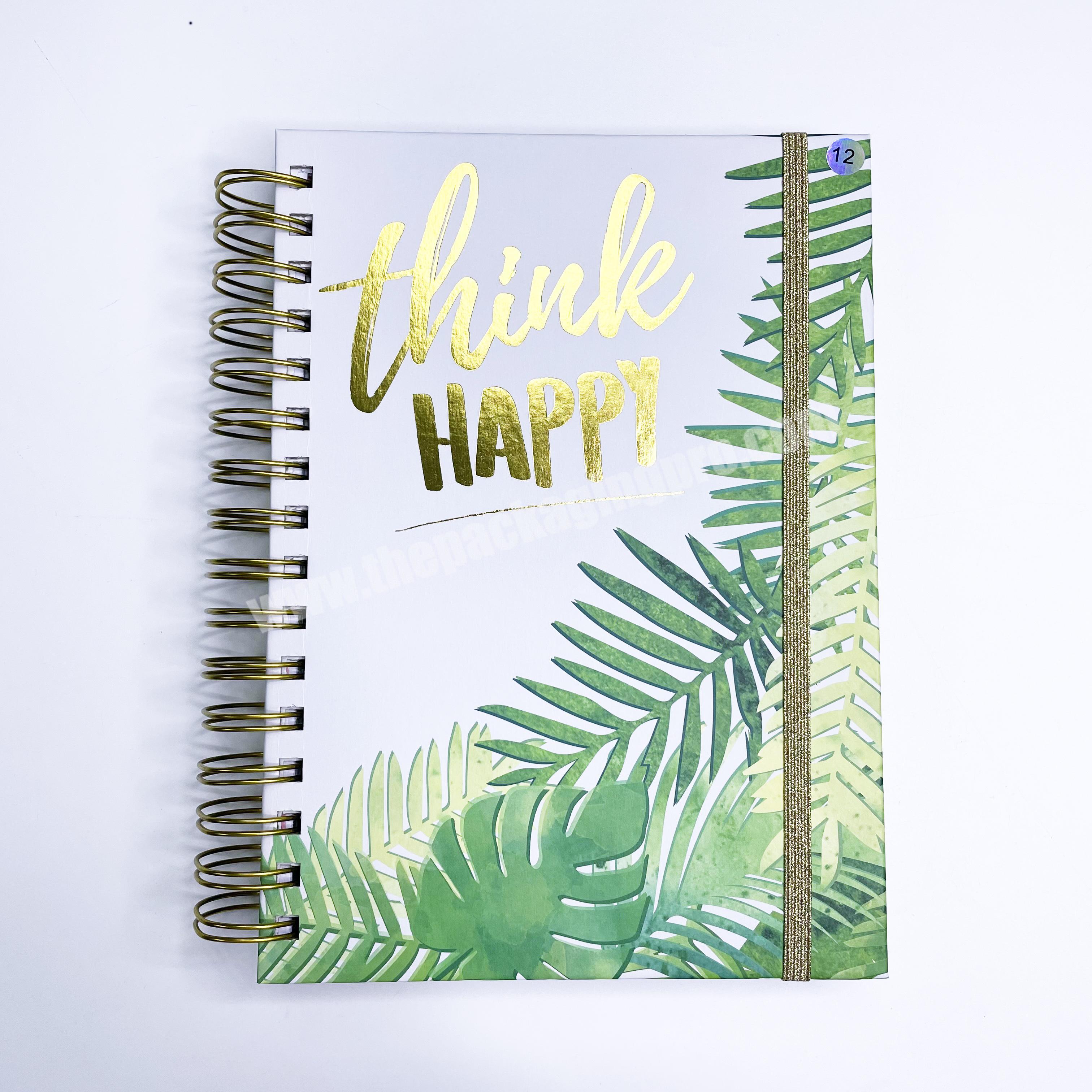 Custom New Design Cute Paper Cover School Supplies Spiral Wire Kids Notebook