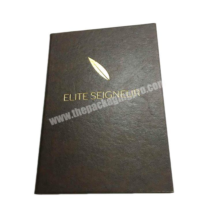 custom Custom Printing Hardcover Gold Journal Notebook With Foil Stamping 