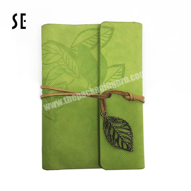 Custom a5 a6 cheap pu leather cover planner journal with ring binder