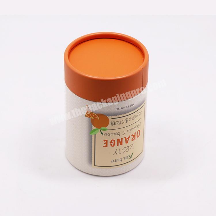 Custom biodegradable cardboard round paper tube candle cylinder box packaging with logo print
