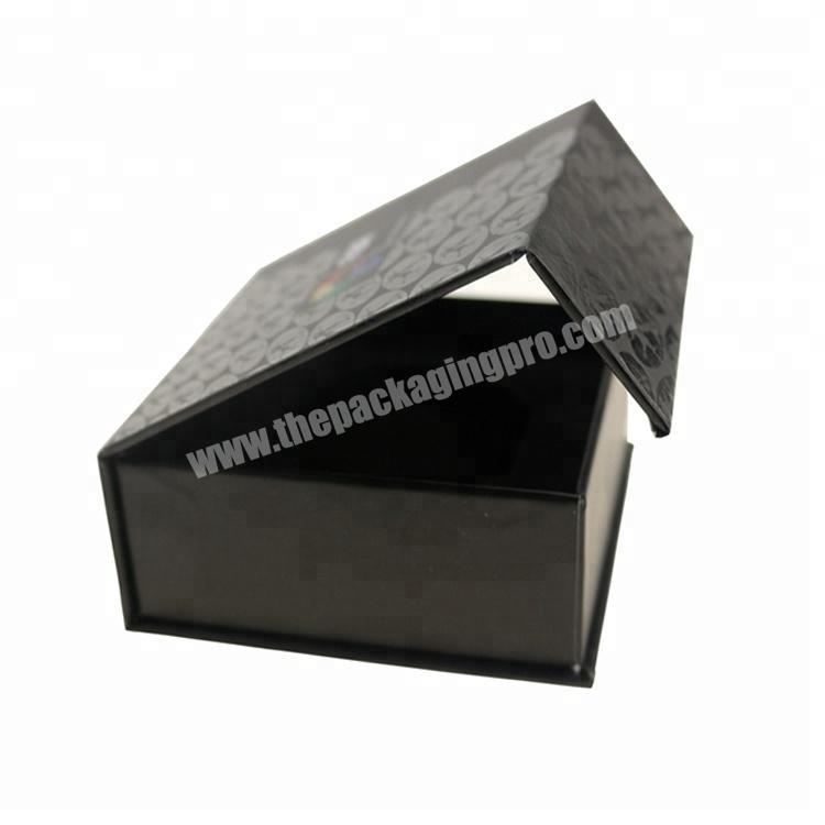 Custom black magnetic gift box cardboard for electronic packaging