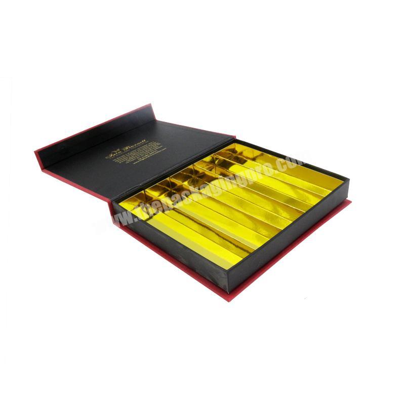 Custom book shaped cardboard magnetic brush makeup packaging gift boxes