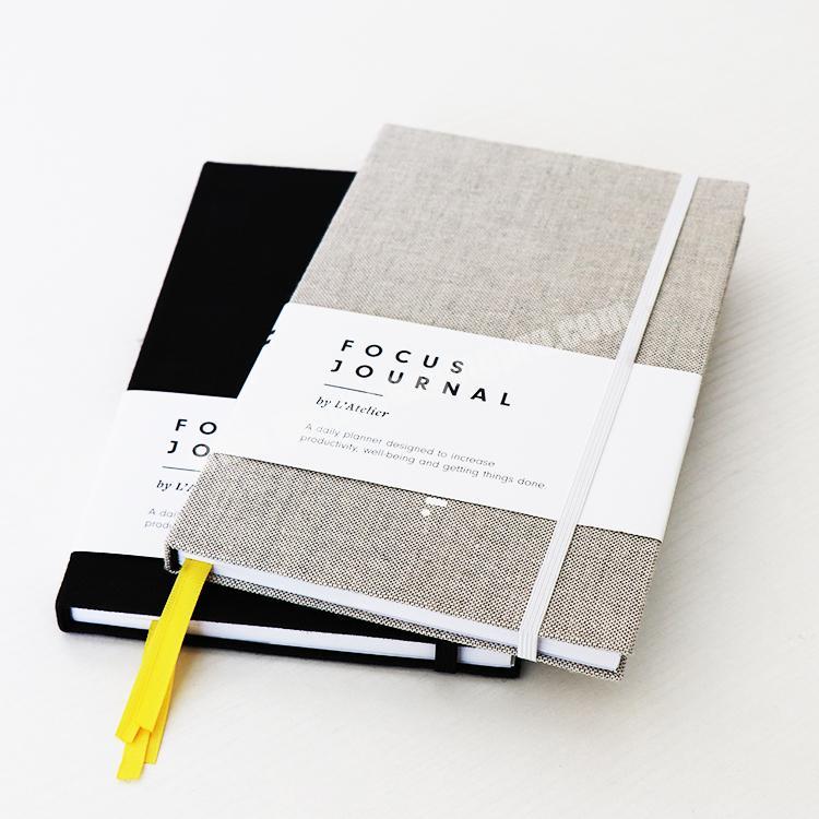 Custom fabric cover hardcover japan paper notebook printing