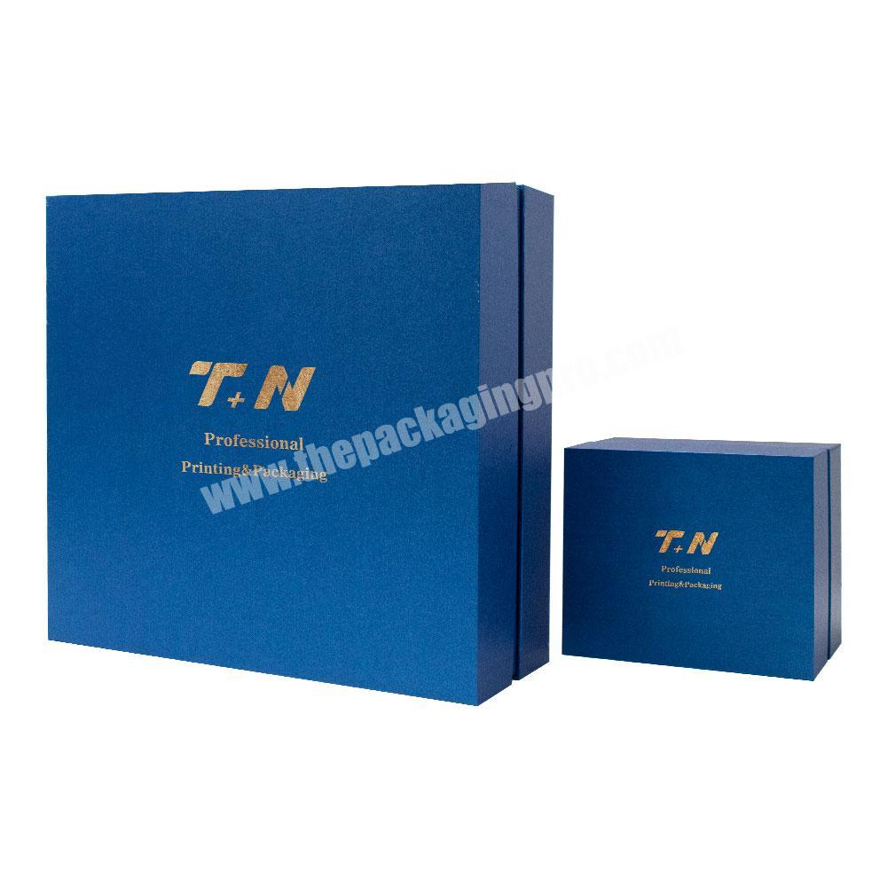 Custom logo blue lid and base paper box luxury watch gift box jewelry box