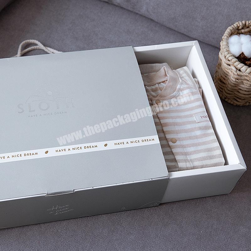 Custom luxury baby clothes gift box storage box cloth apparel gift box