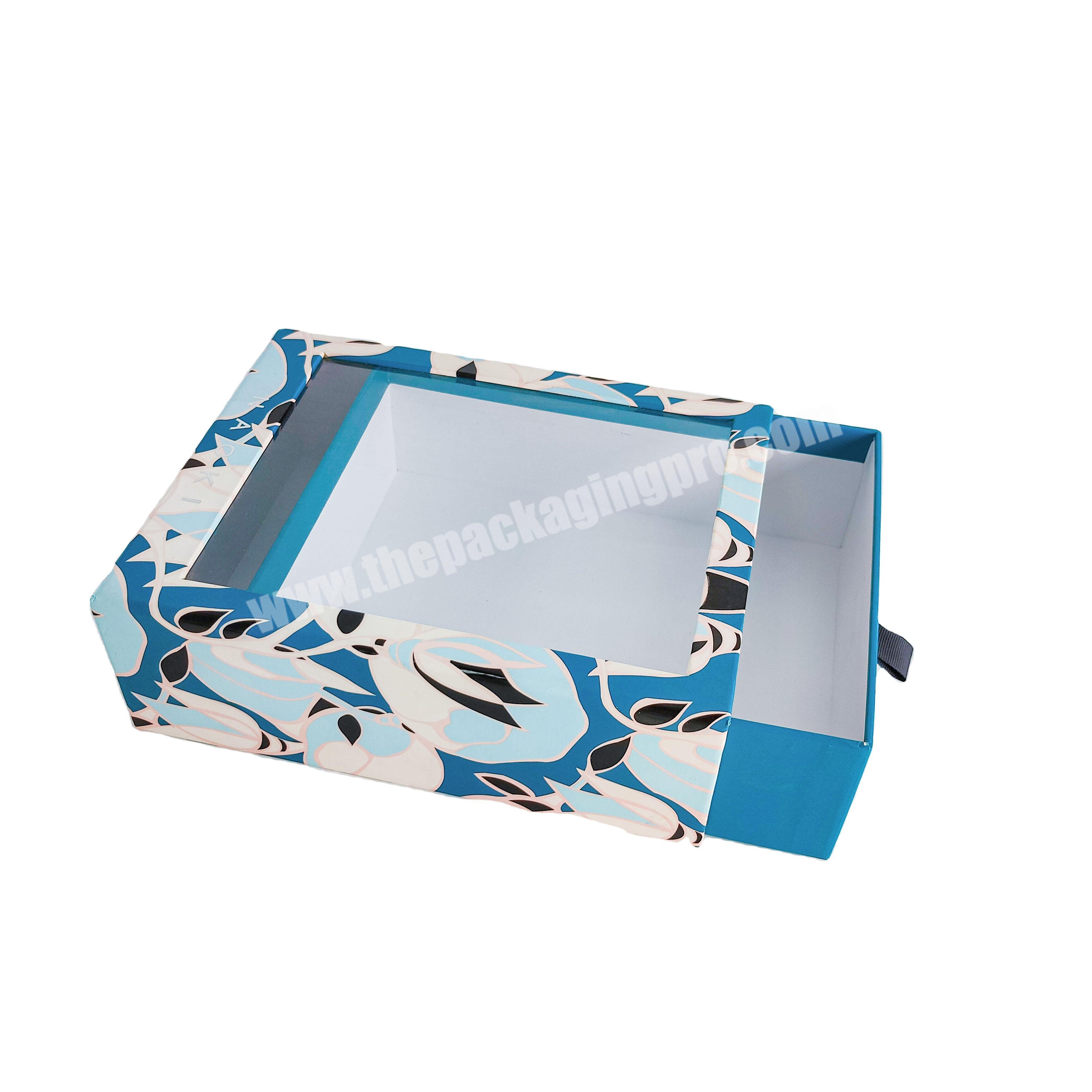 Custom marble luxury square cardboard paper flower Cosmetic gift packaging box