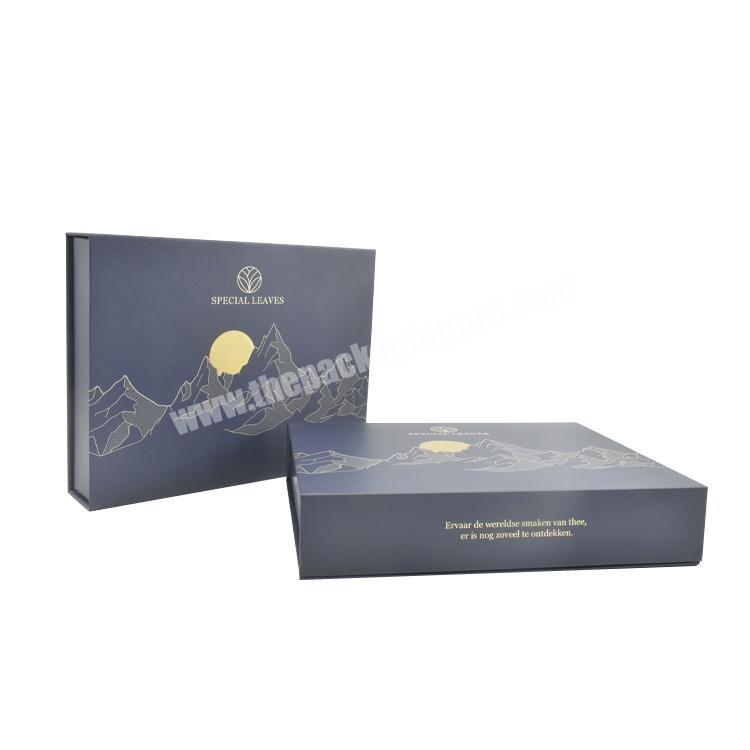 Custom recycled biodegradable food packaging for tea magnetic cardboard paper box