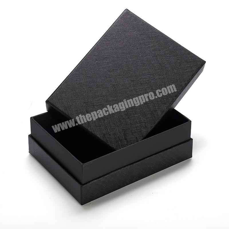 Customized Logo Luxury Black Matt Packaging Gift Paper Box Customized Cardboard Paper Wallet Packaging Box