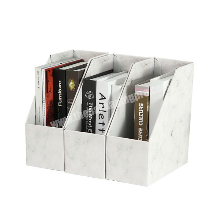 Customized Marble Office Fashion Desktop Organizer Document Paper Rack Ecofriendly Cardboard File Holders