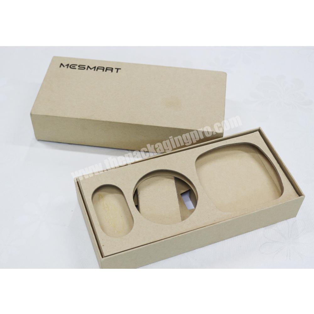 Environmental recycle eco-friendly gift kraft paper box with inlay
