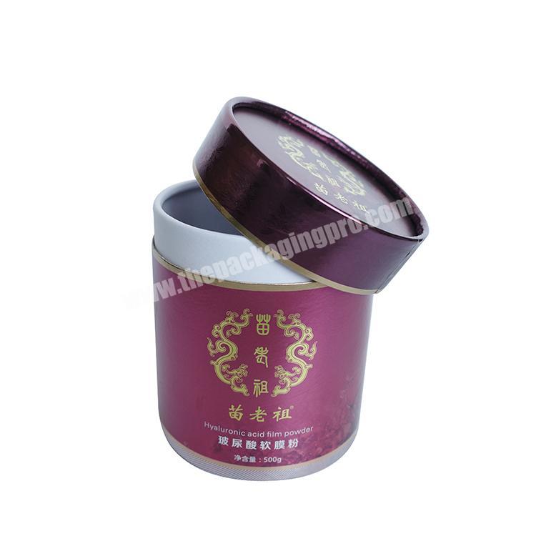 Factory Supplier Custom Hot Selling Sturdy Food Package Paper Tube with Lid