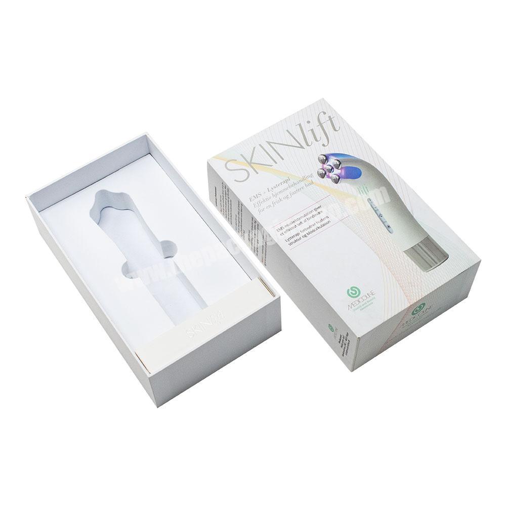 Factory price small white cardboard cosmetic packaging box skin care product box with lid