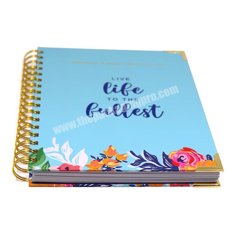 Free Sample  2022 Hardcover A5 Spiral Paper Note Book Diary Journal Agenda Daily Weekly Monthly Organizer Planner Notebook