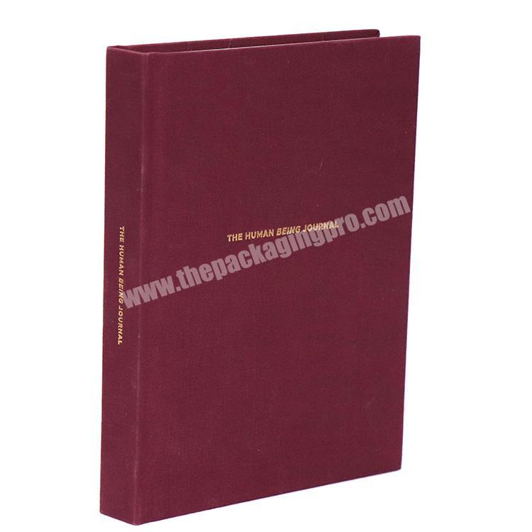 Free Sample custom pink foil fabric cloth linen hard cover address note book paper notebook